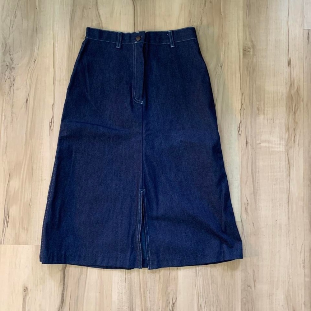Vintage 1970s Scene Stealers midi skirt with‎ detailed pockets